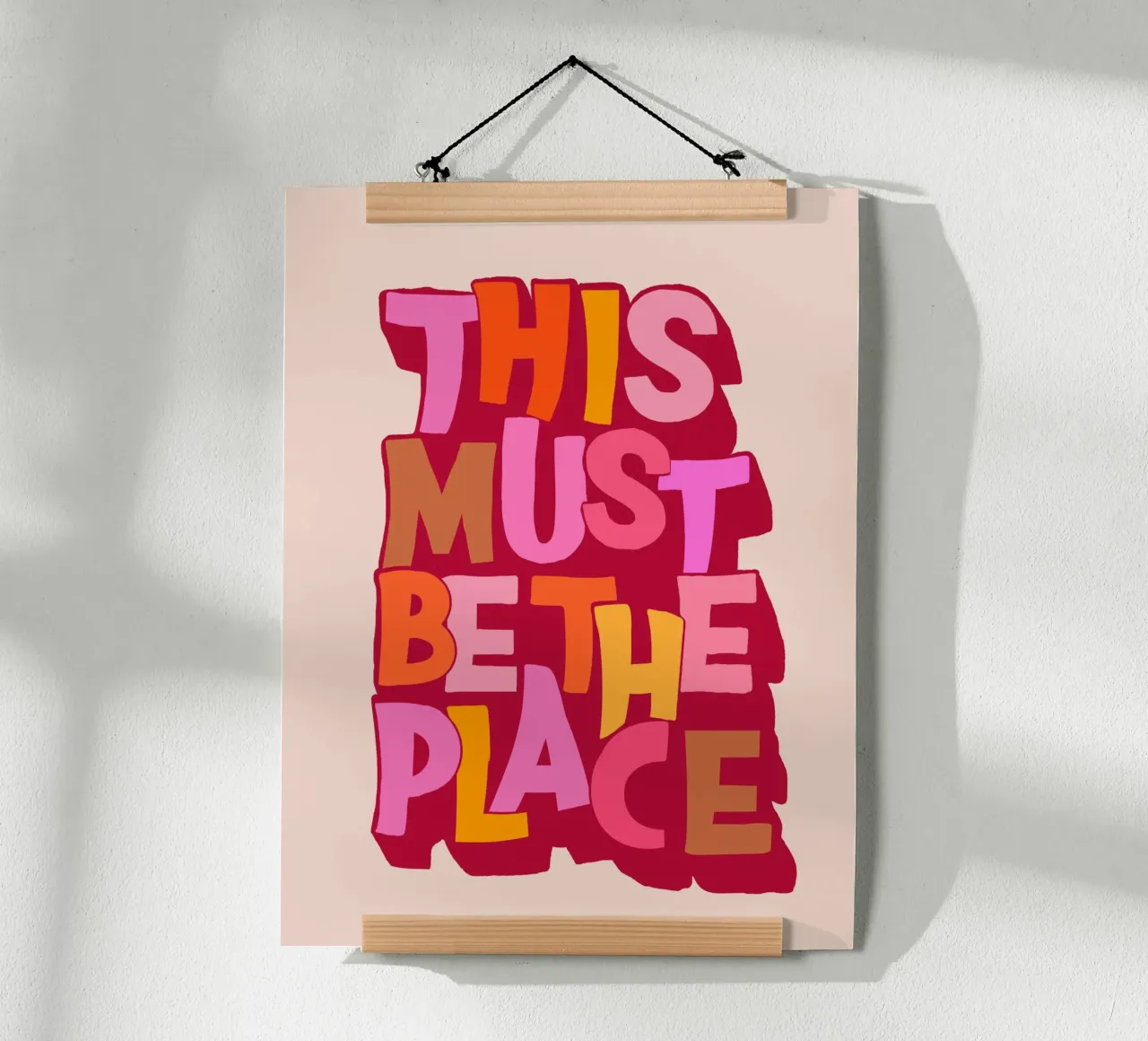 This Must Be The Place Retro Quote Print poster by showmemars