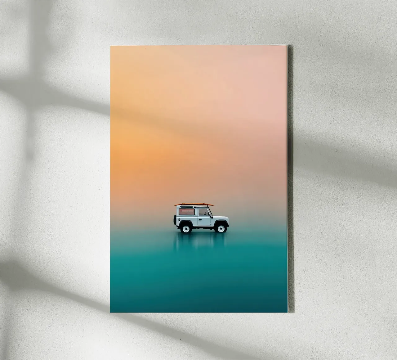 Driving to the beach Nr. 01 tela con Cornice a cassetta da lazydaypaper