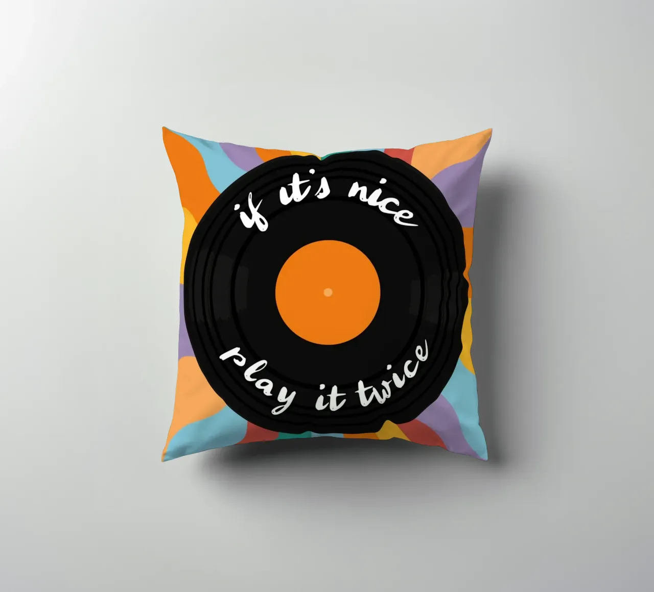 LP - Vinyl - Schallplatte - If it's nice play it twice cuscino da pierosvisuals