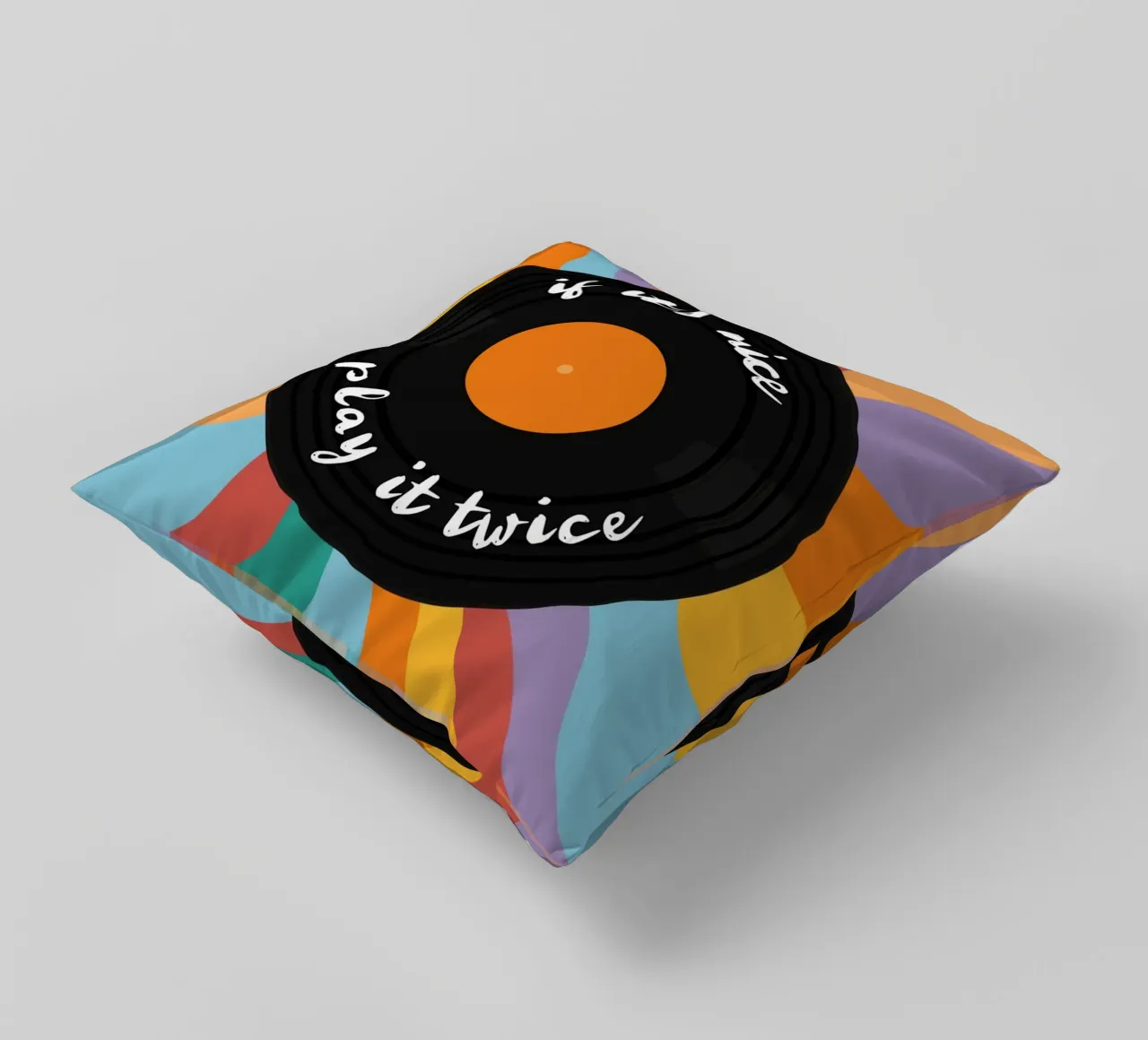 LP - Vinyl - Schallplatte - If it's nice play it twice cuscino da pierosvisuals