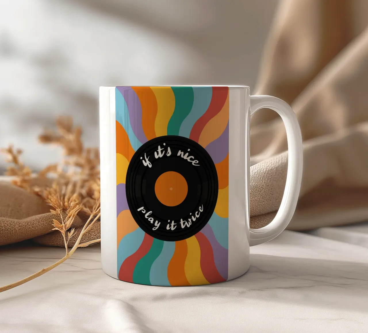 LP - Vinyl - Schallplatte - If it's nice play it twice tazza in ceramica da pierosvisuals