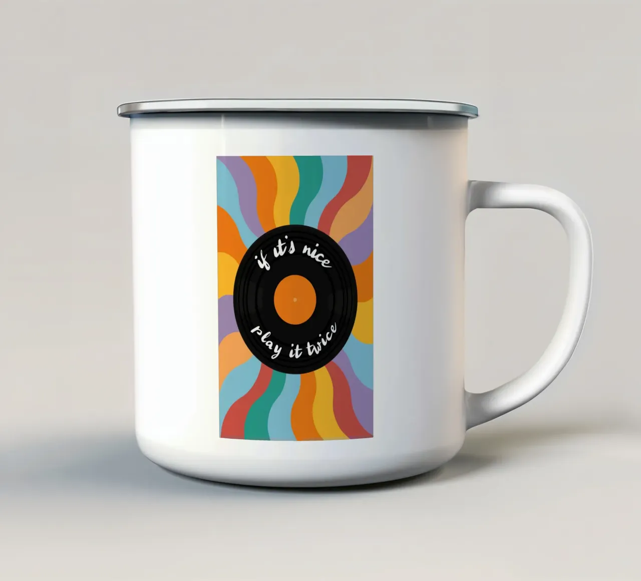 LP - Vinyl - Schallplatte - If it's nice play it twice tazza in smalto da pierosvisuals