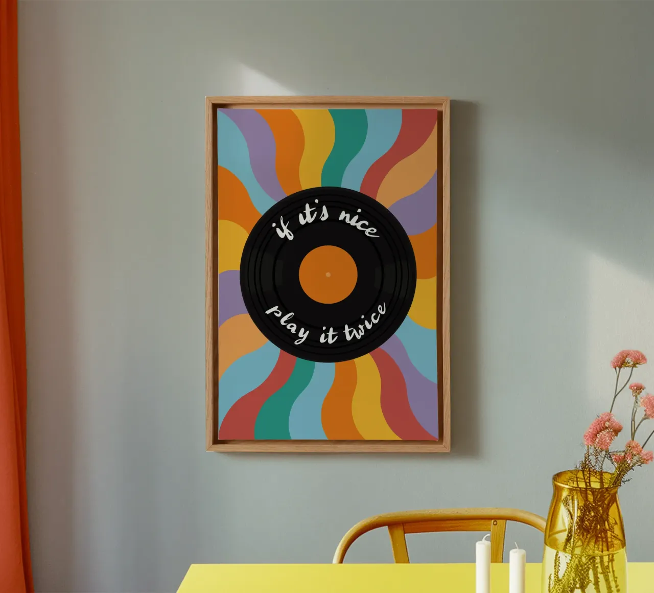 LP - Vinyl - Schallplatte - If it's nice play it twice toile avec Caisse américaine de pierosvisuals