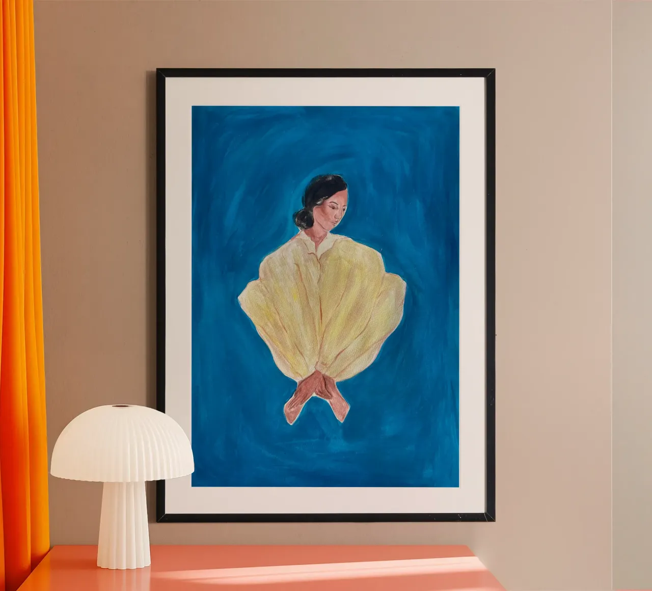 Donna in blu poster da Kunst.der.Amelie