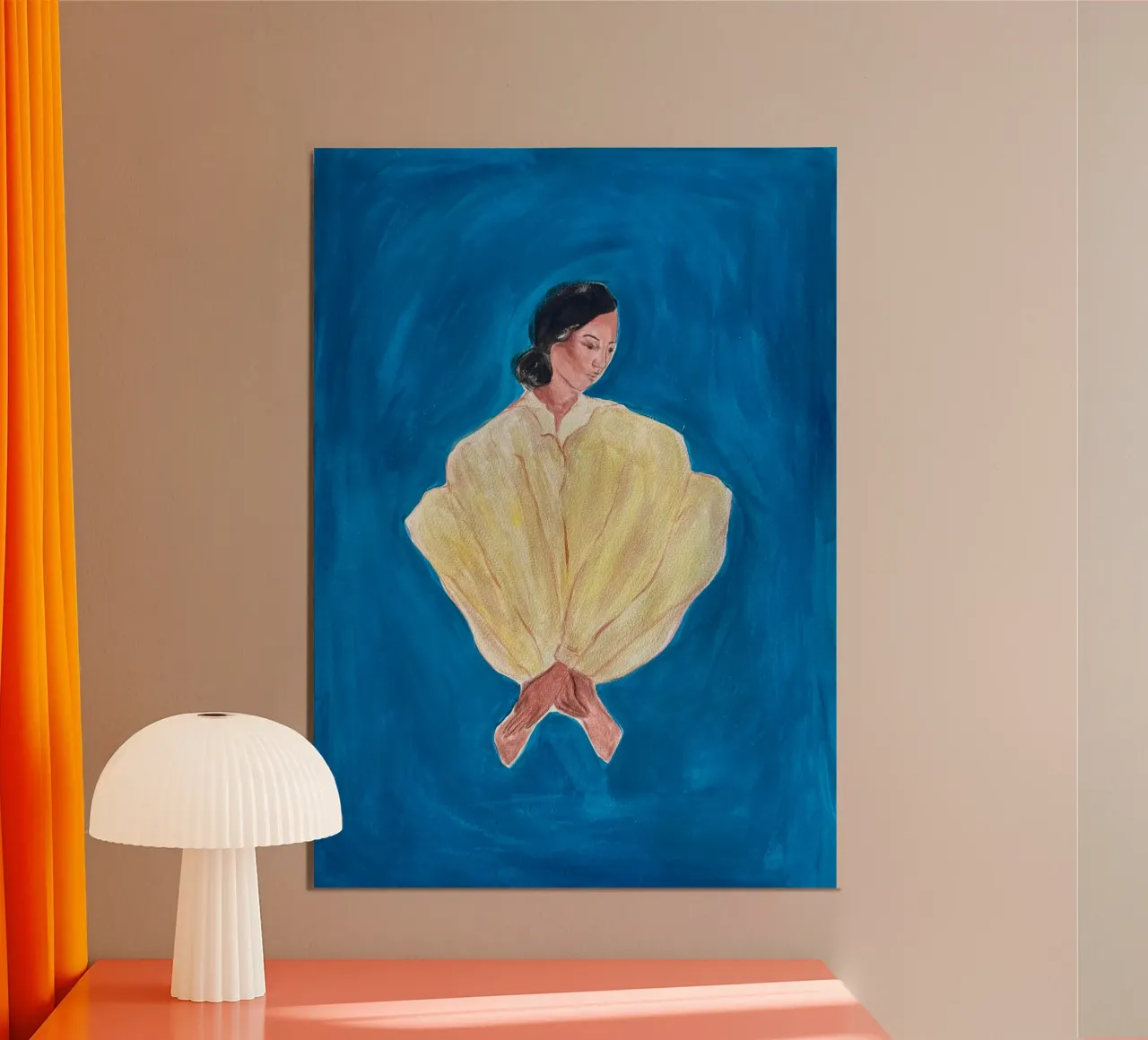 Donna in blu poster da Kunst.der.Amelie