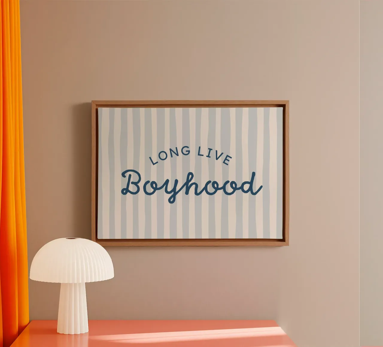 Nursery Print, Playroom Art, Boy's Nursery Print canvas with Floater frame by Little Lola