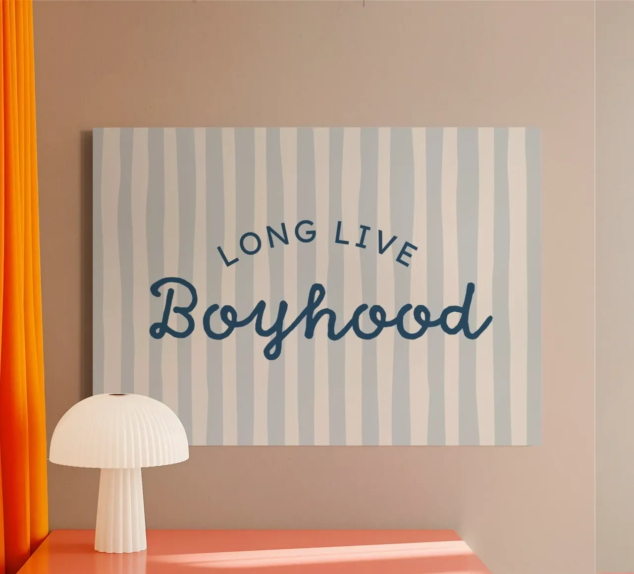 Nursery Print, Playroom Art, Boy's Nursery Print canvas with Floater frame by Little Lola