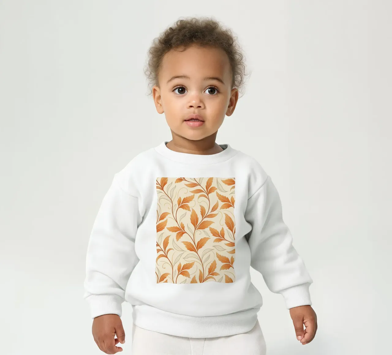 Vite d'autunno arancione e oro - Un tappeto damascato botanico felpa neonato da Artistic-shop