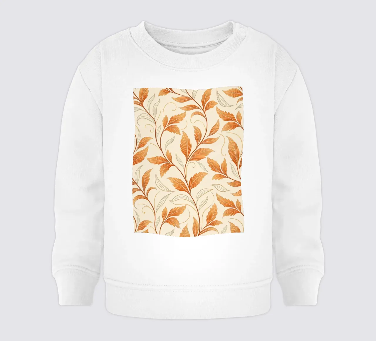 Vite d'autunno arancione e oro - Un tappeto damascato botanico felpa neonato da Artistic-shop