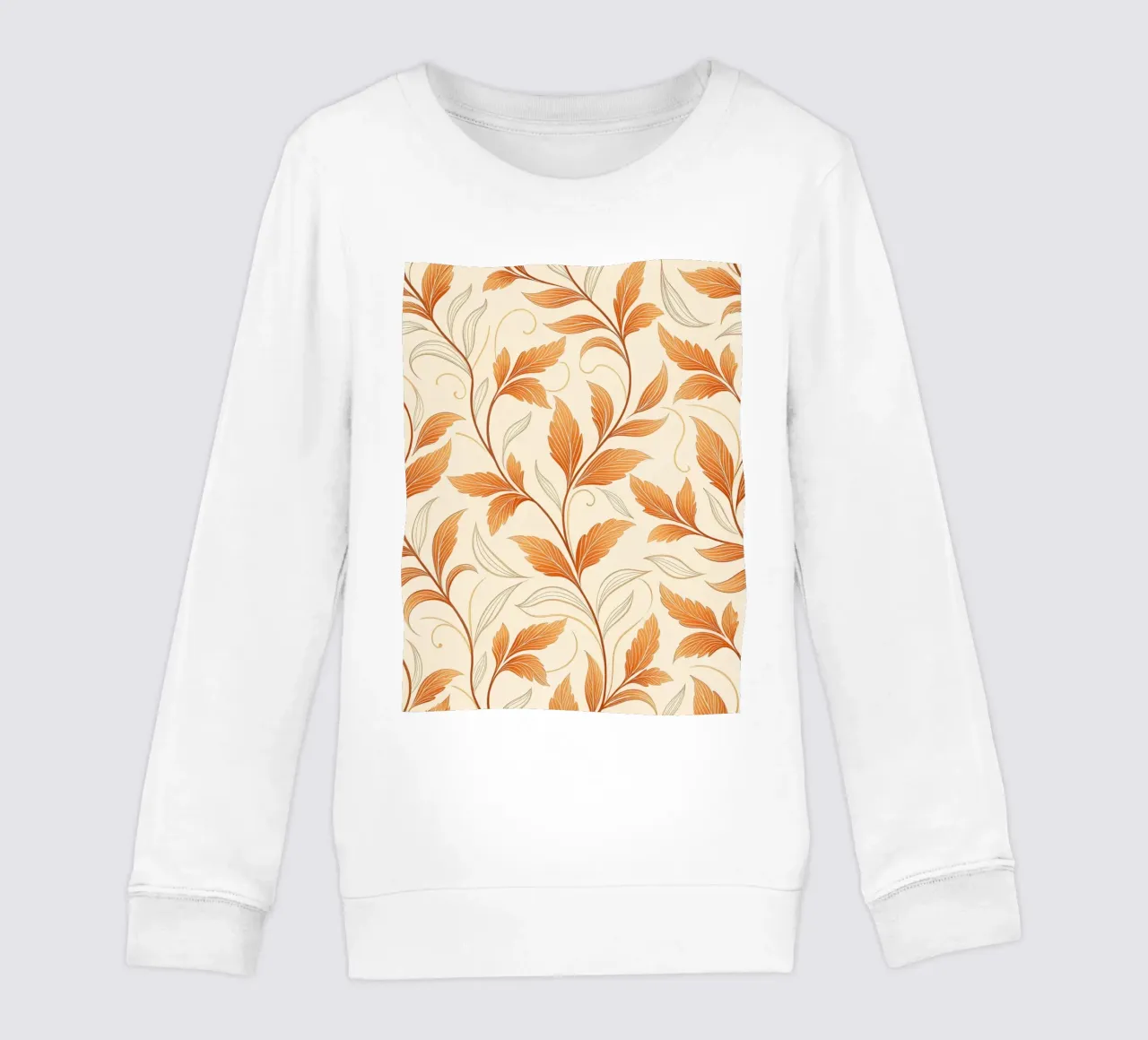 Vite d'autunno arancione e oro - Un tappeto damascato botanico felpa bambino da Artistic-shop