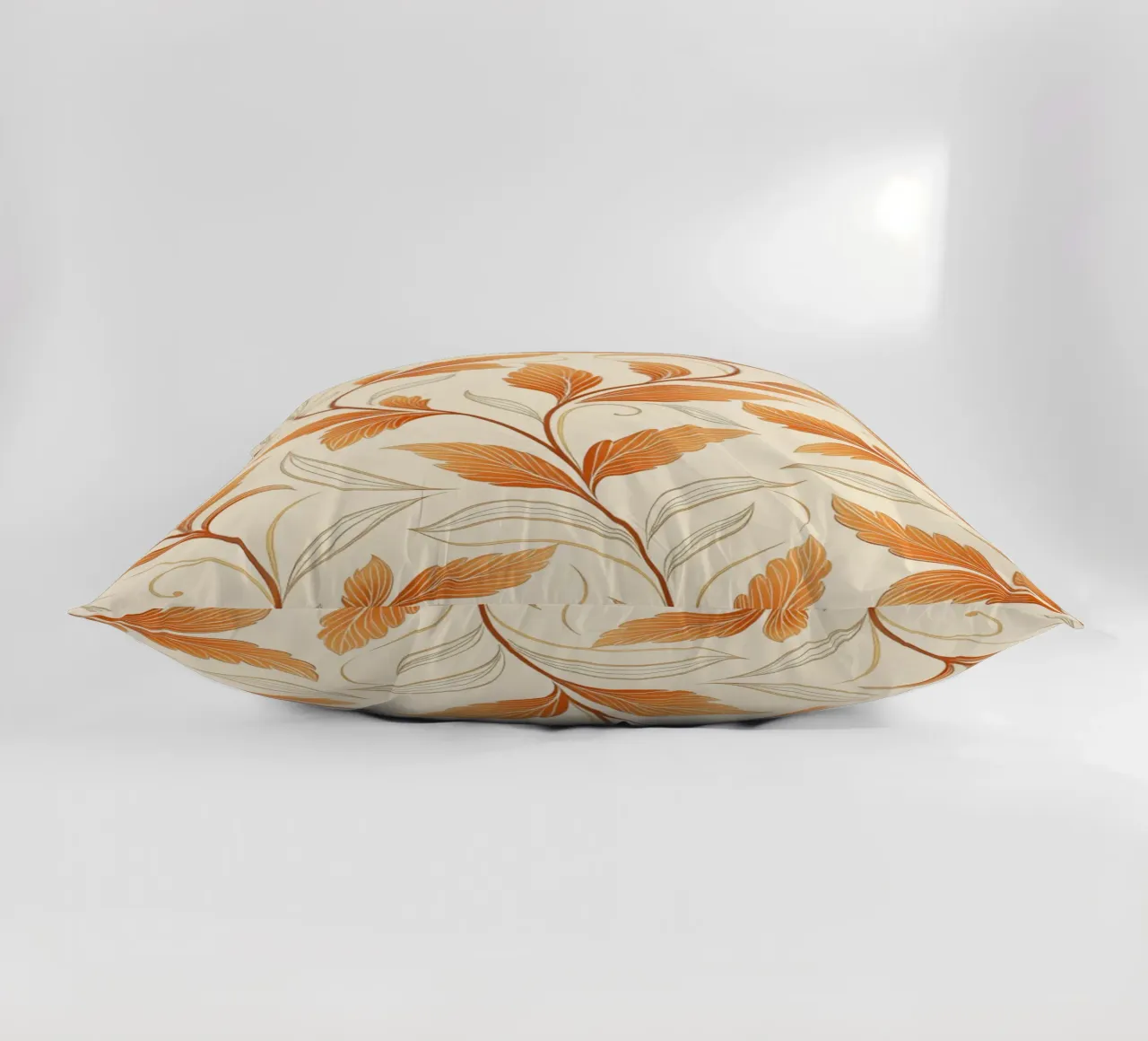 Vite d'autunno arancione e oro - Un tappeto damascato botanico cuscino da Artistic-shop