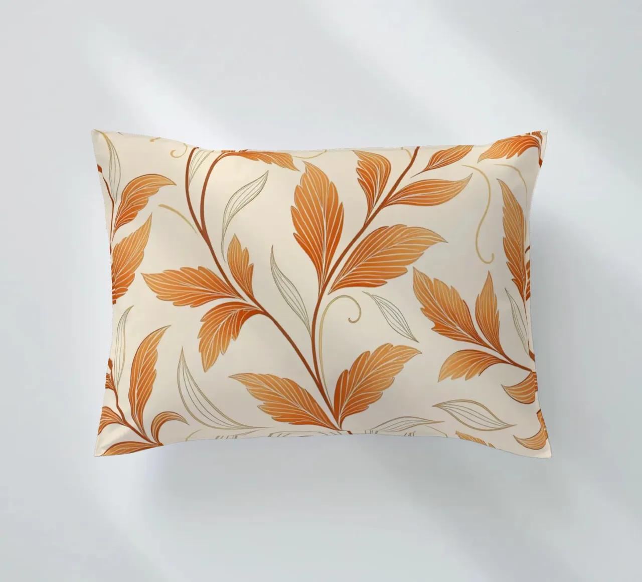Vite d'autunno arancione e oro - Un tappeto damascato botanico cuscino da Artistic-shop