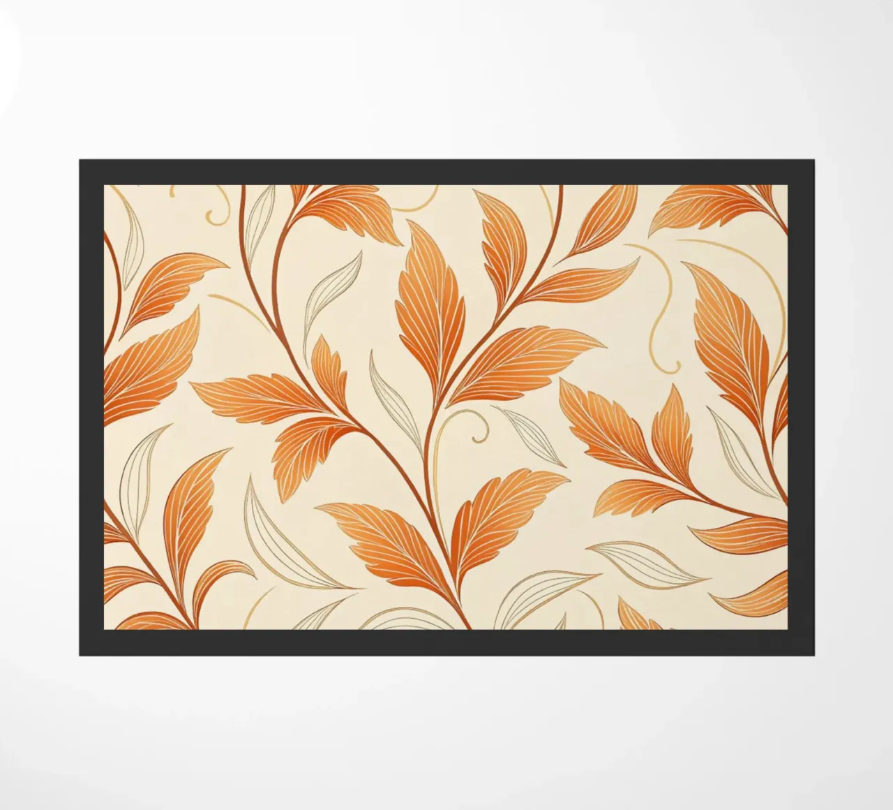 Vite d'autunno arancione e oro - Un tappeto damascato botanico zerbino da Artistic-shop