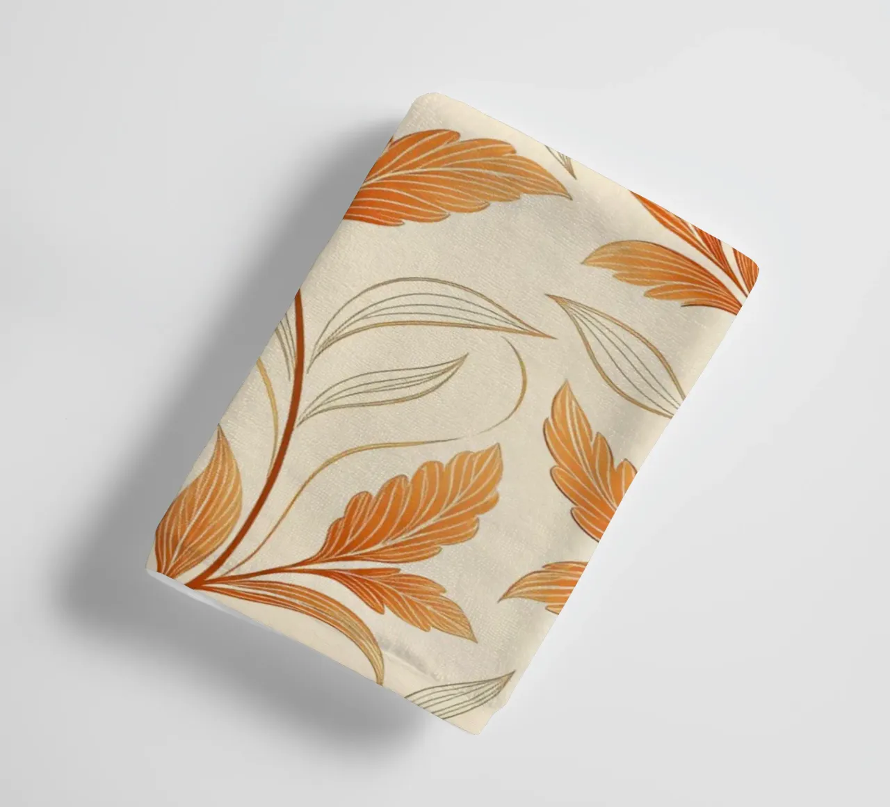 Vite d'autunno arancione e oro - Un tappeto damascato botanico asciugamano da bagno da Artistic-shop