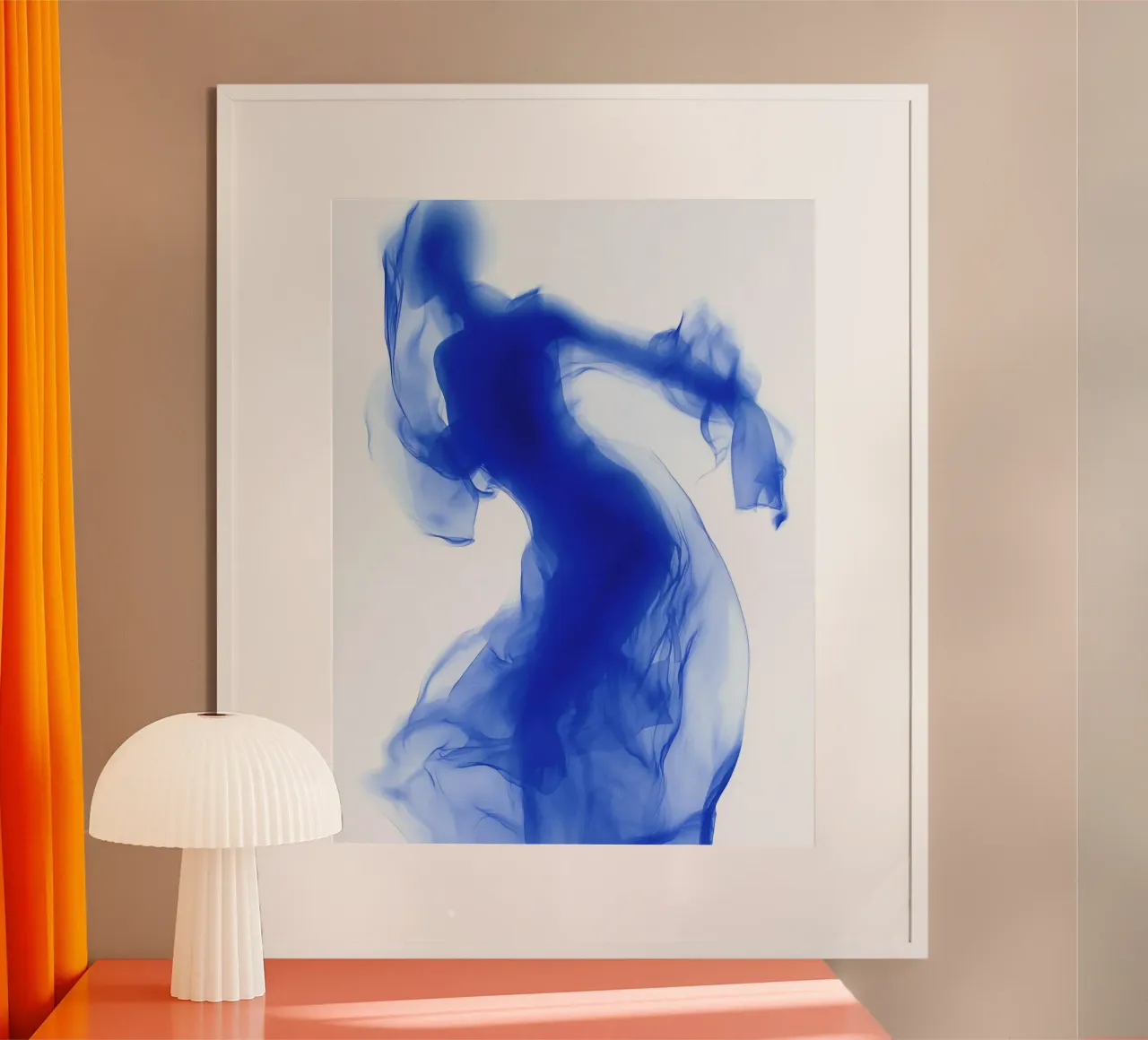 Tanz-Studie in Blau | Fluid-Art Poster von Autofocus