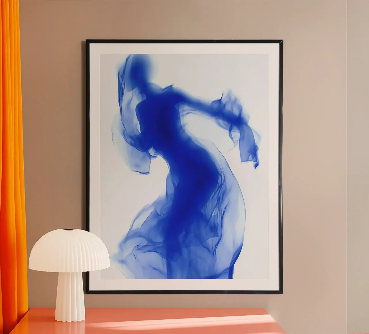 Tanz-Studie in Blau | Fluid-Art Poster von Autofocus