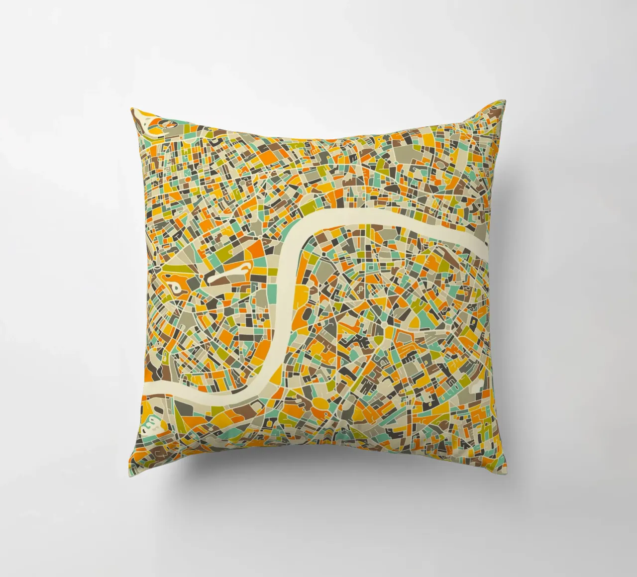 Mappa di Londra cuscino da Jazzberry Blue