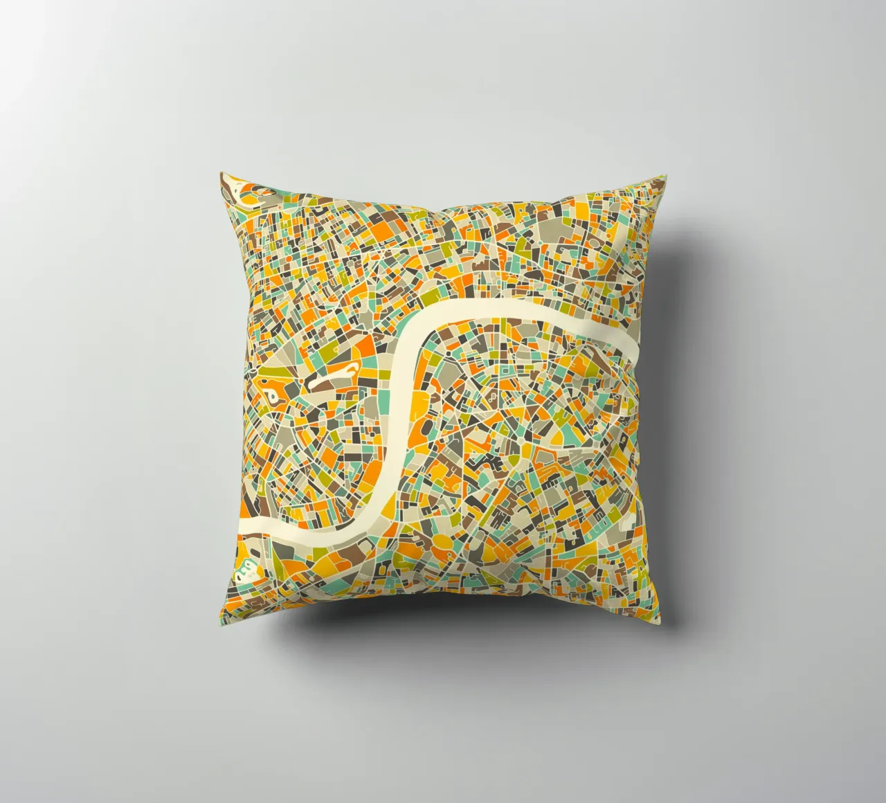 Mappa di Londra cuscino da Jazzberry Blue