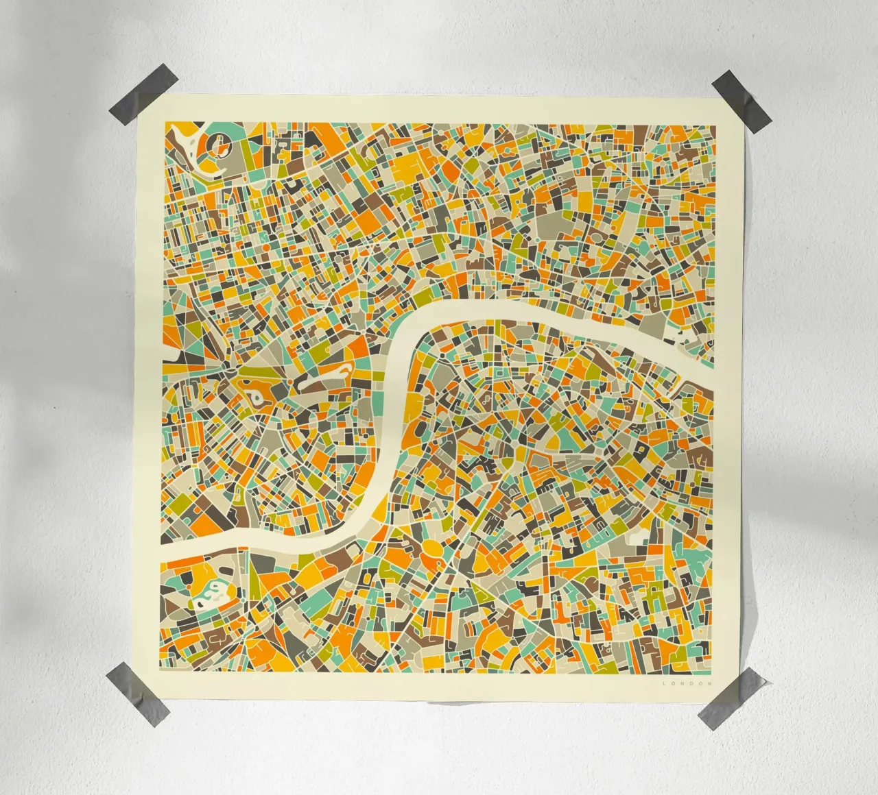 Mappa di Londra poster da Jazzberry Blue