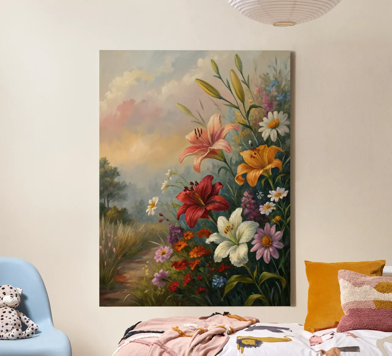 Sentiero dell'ora d'oro tela con Cornice a cassetta da Artistic-shop
