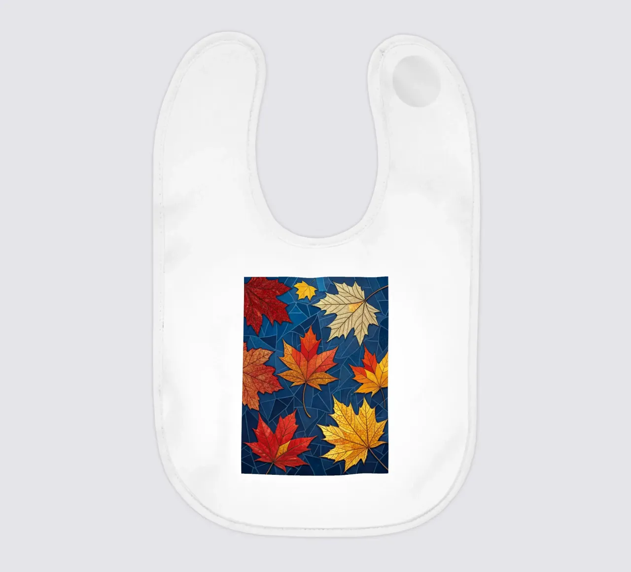 Mosaico d'autunno: un arazzo di foglie d'acero cadute bavaglino da Artistic-shop