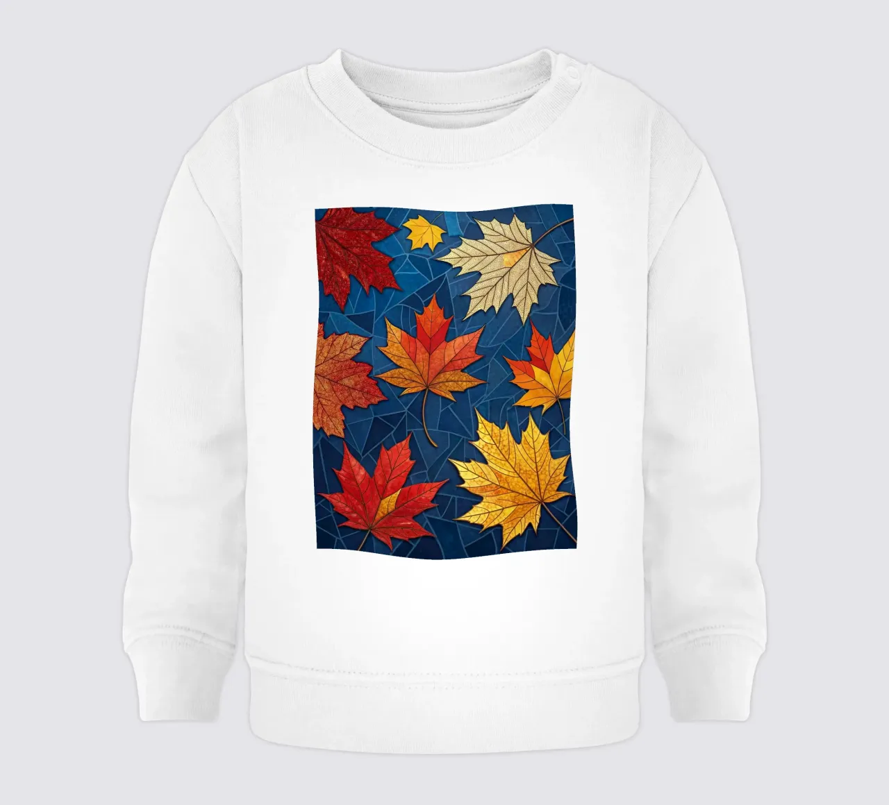 Mosaico d'autunno: un arazzo di foglie d'acero cadute felpa neonato da Artistic-shop