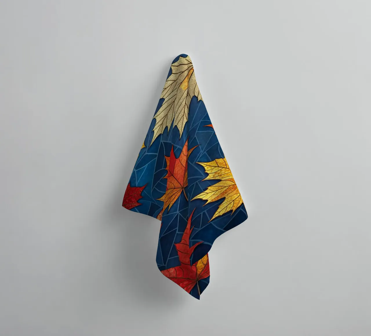 Autumn's Mosaic: A Tapestry of Fallen Maple Leaves towel by Artistic-shop