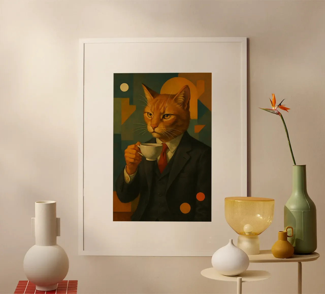 Coffee poster con telaio in legno da Elegant Absurd