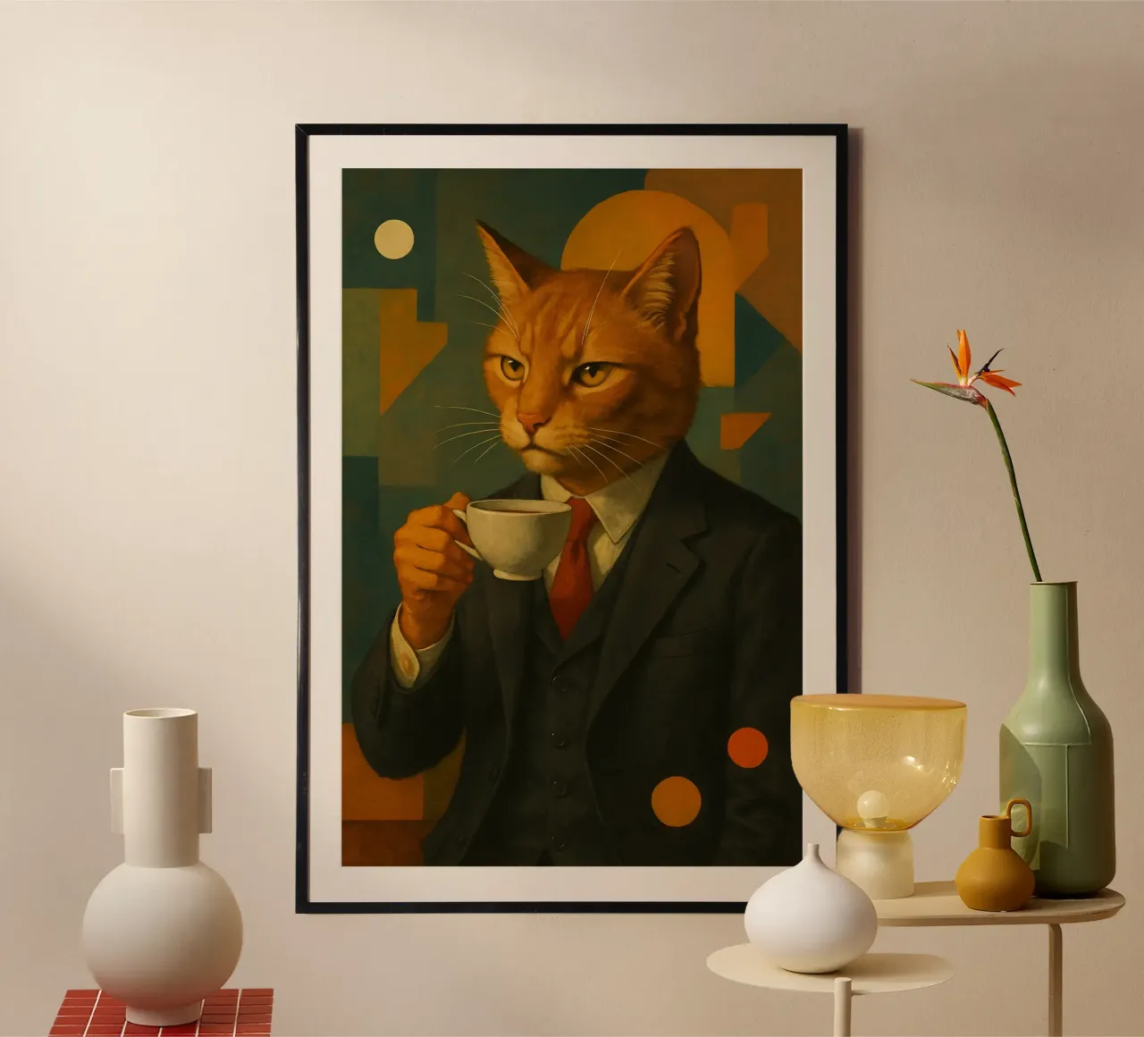 Coffee poster con telaio in legno da Elegant Absurd