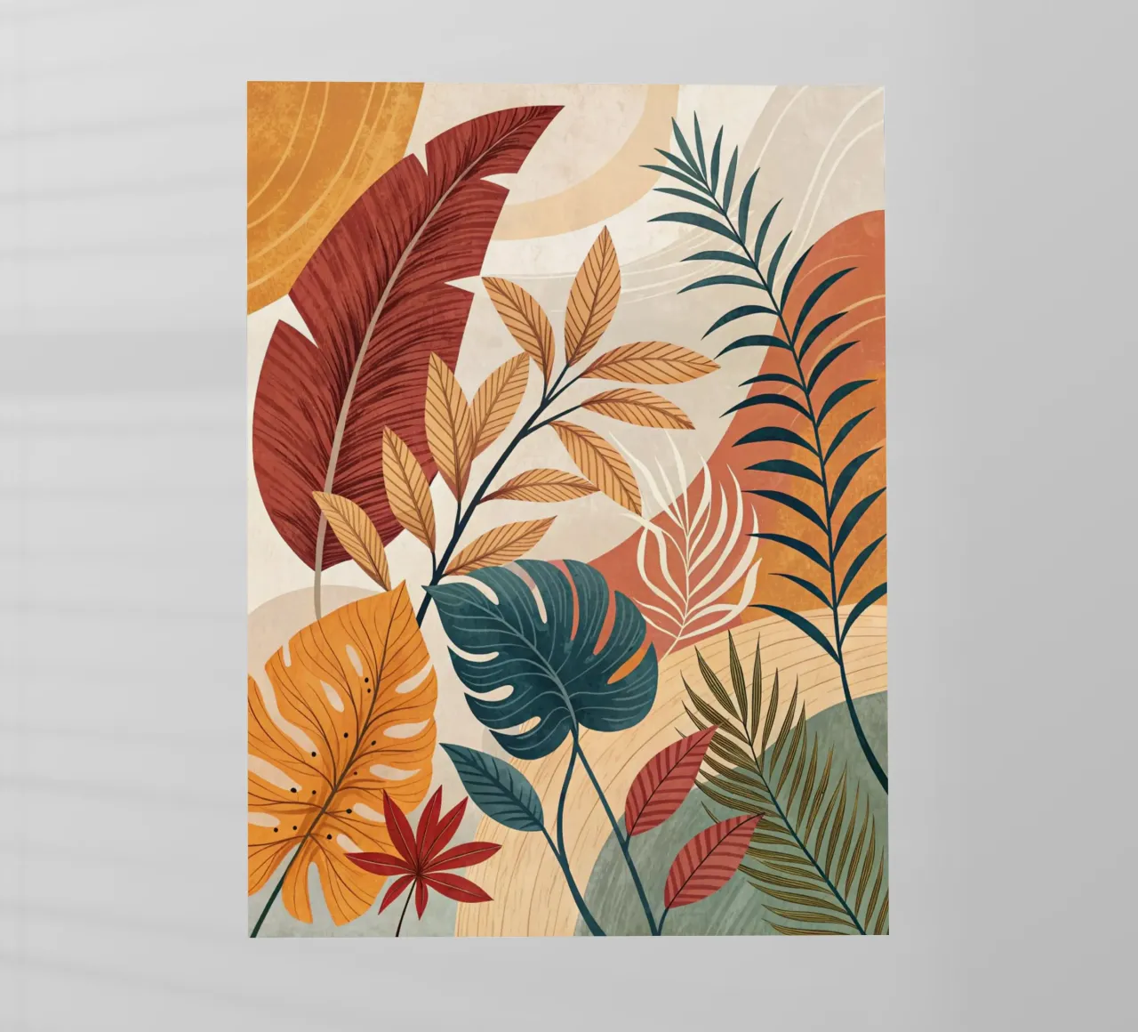 Fogliame tropicale e forme astratte pellicola backlit da Artistic-shop