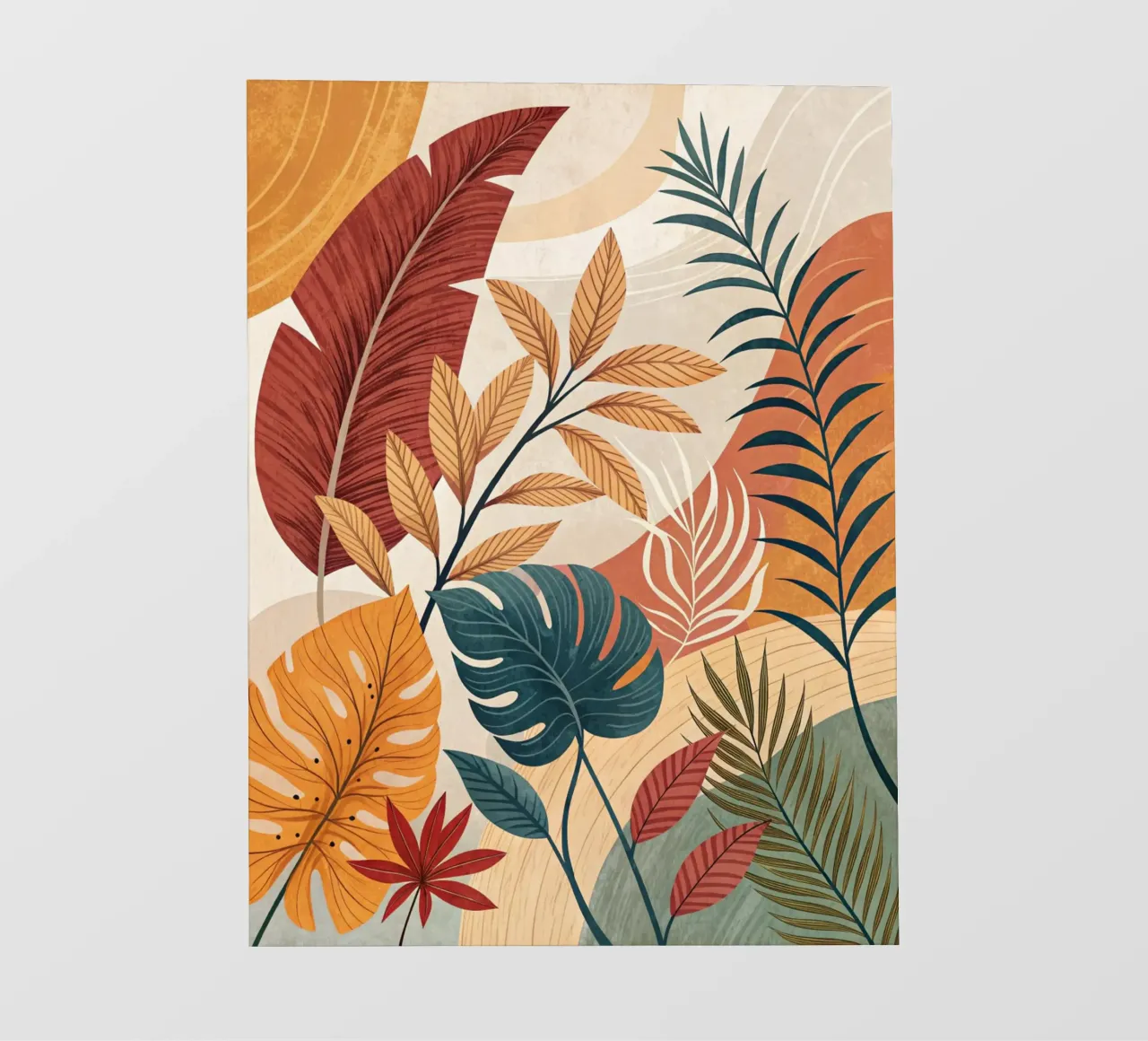 Fogliame tropicale e forme astratte pellicola backlit da Artistic-shop