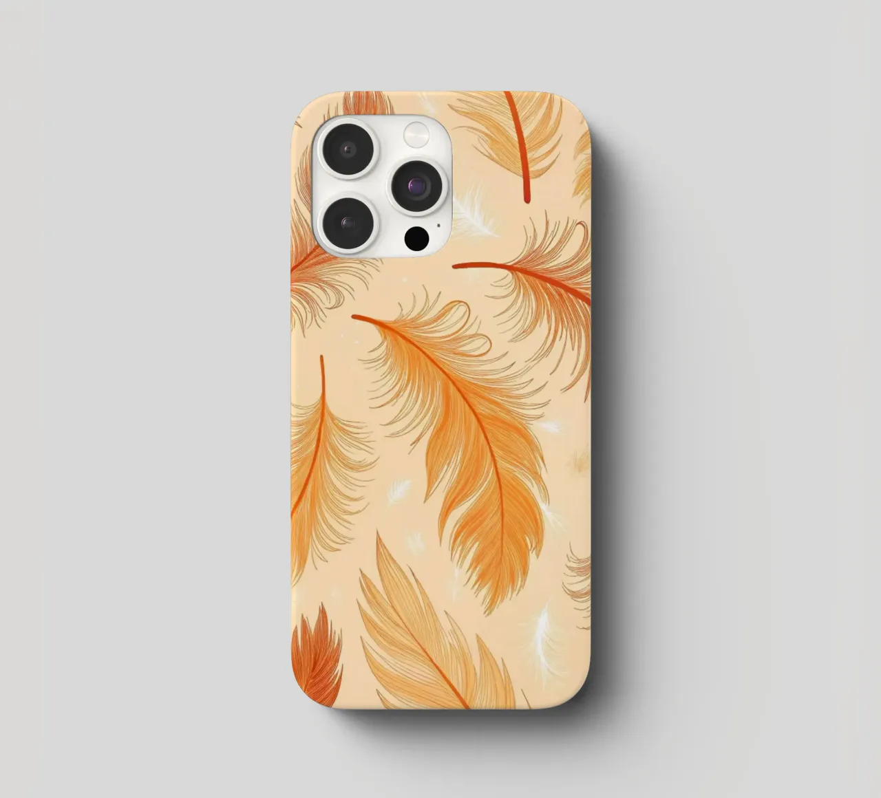 Falling Feathers: A Rustic, Seamless Pattern of Autumnal Hue iphone case by Artistic-shop