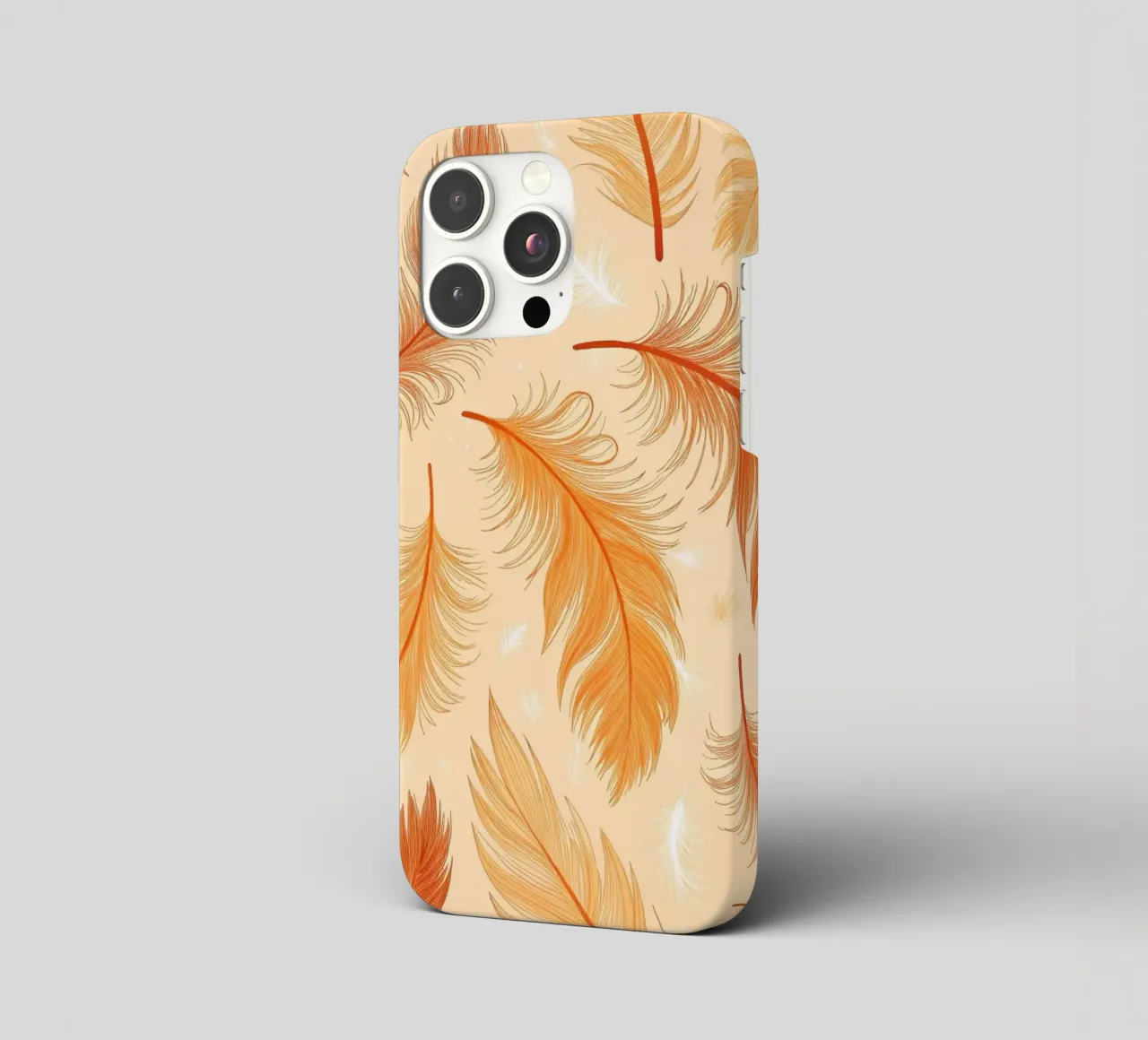 Falling Feathers: A Rustic, Seamless Pattern of Autumnal Hue iphone case by Artistic-shop