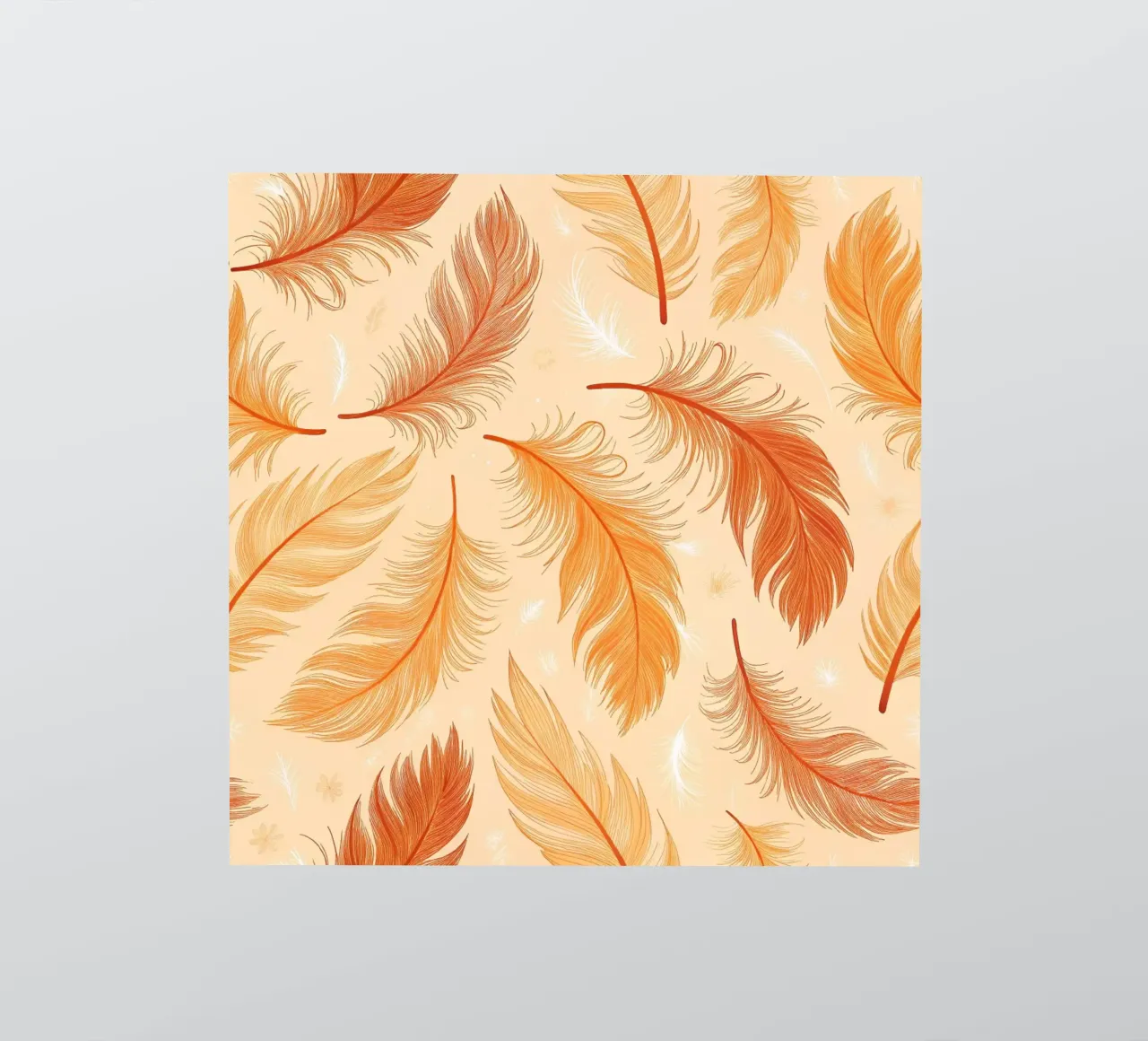 Falling Feathers: A Rustic, Seamless Pattern of Autumnal Hue sticker by Artistic-shop