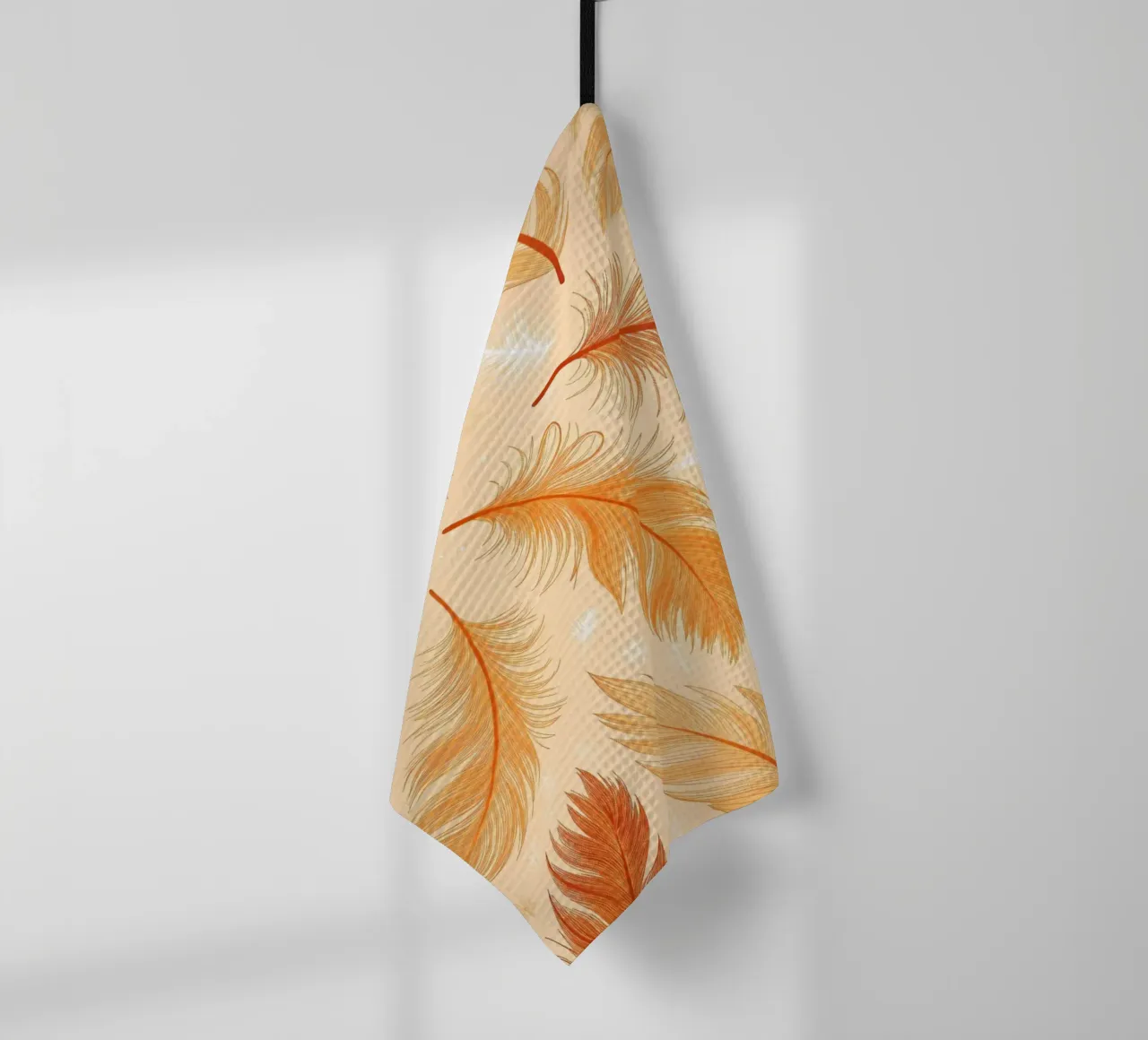 Falling Feathers : Un motif rustique sans couture aux teintes automnales torchon de Artistic-shop
