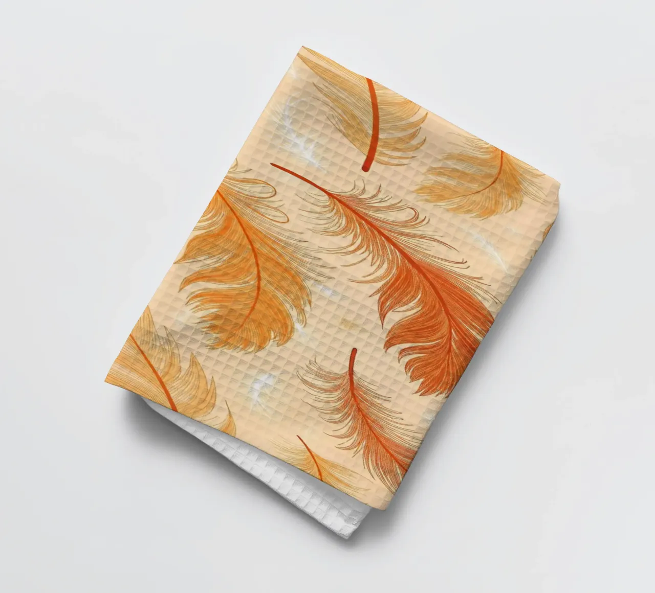 Falling Feathers : Un motif rustique sans couture aux teintes automnales torchon de Artistic-shop