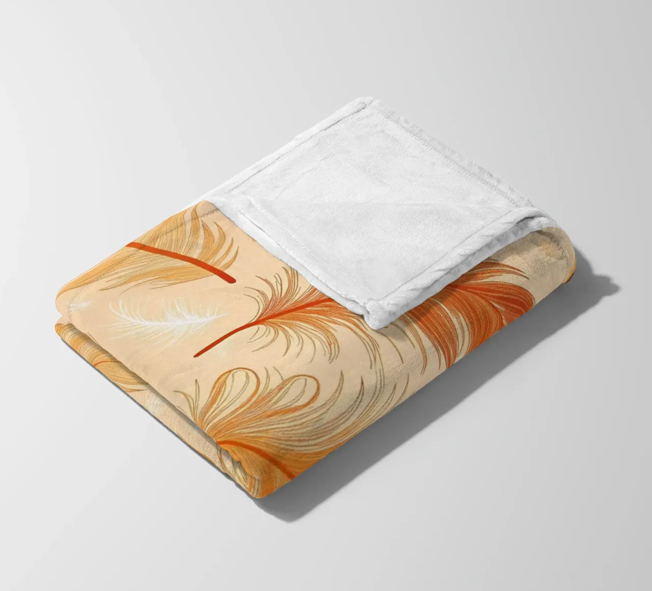 Falling Feathers: A Rustic, Seamless Pattern of Autumnal Hue fleece blanket by Artistic-shop