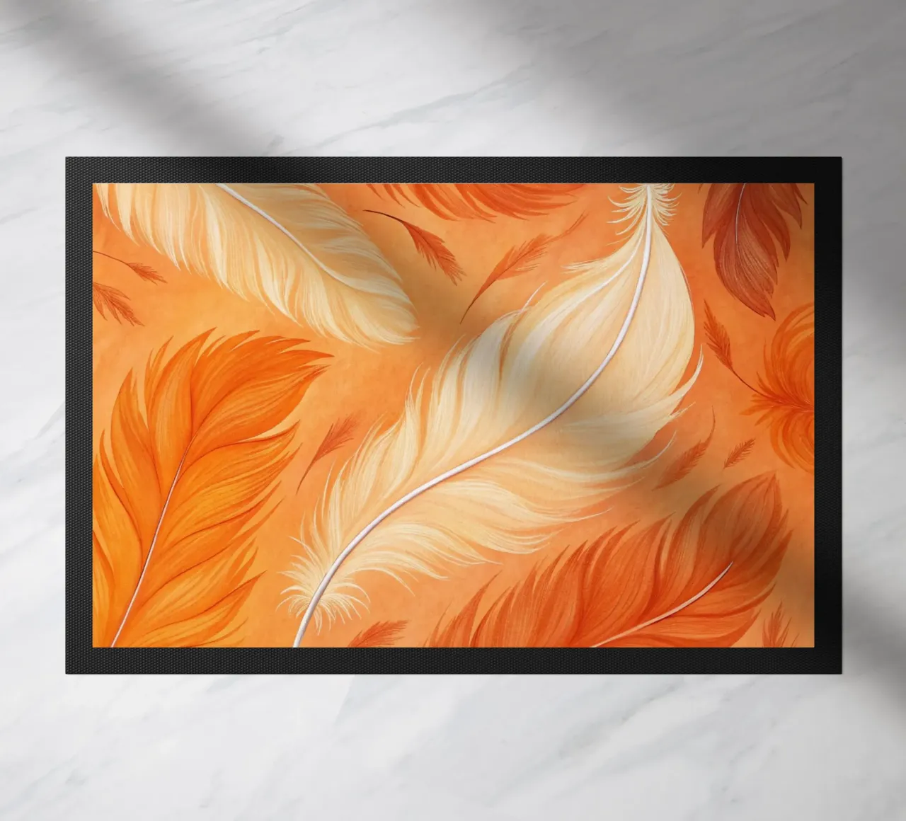 Volo d'autunno etereo: Una sinfonia di piume in un ambiente baciato dal sole zerbino da Artistic-shop