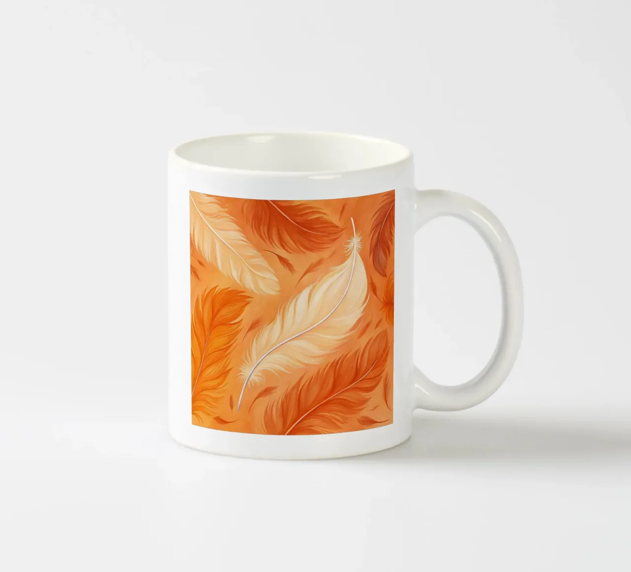 Volo d'autunno etereo: Una sinfonia di piume in un ambiente baciato dal sole tazza in ceramica da Artistic-shop
