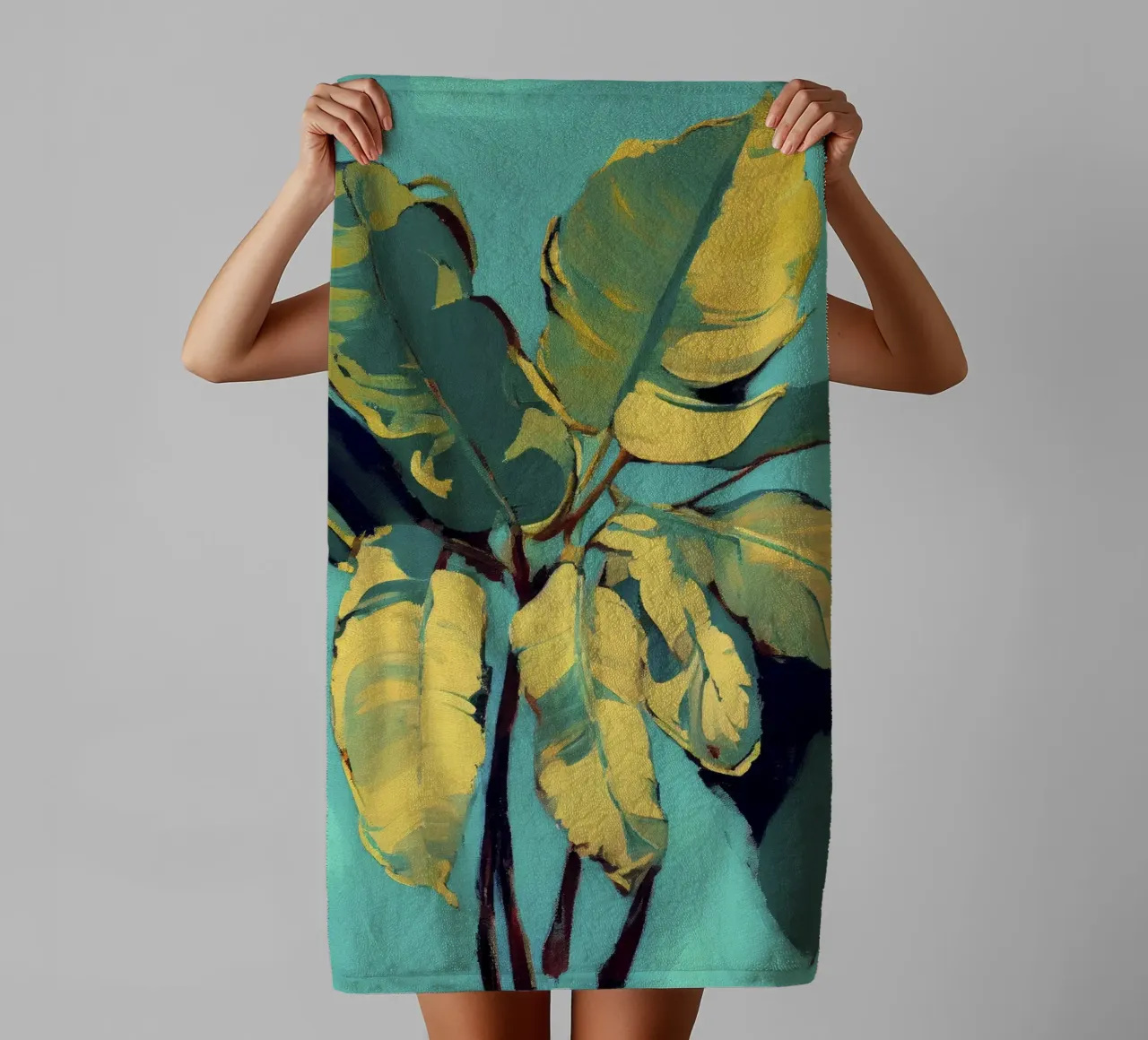 Banana Leafs asciugamano da bagno da treechild