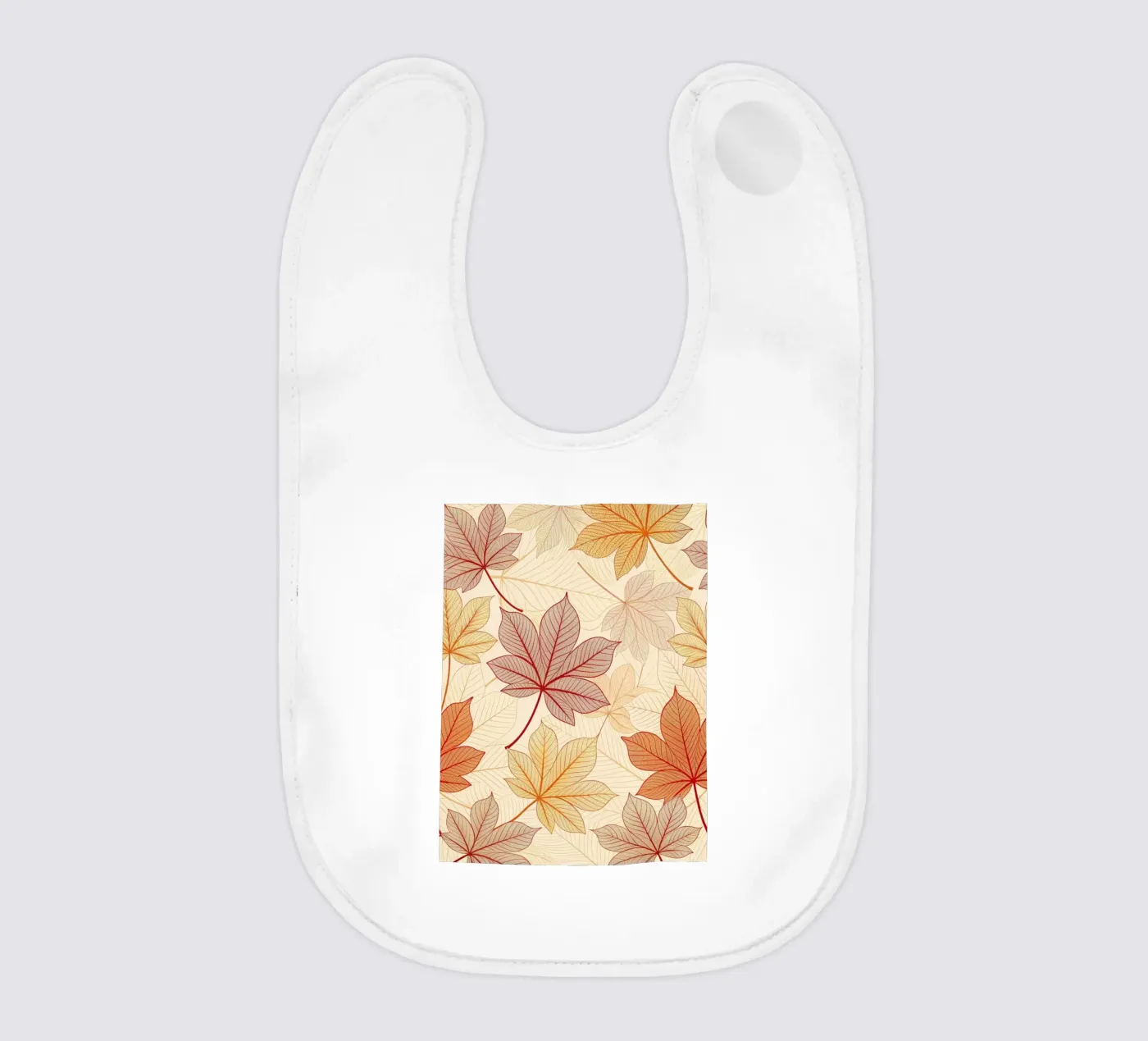 "Fall Harmony" Leaf Pattern Digital Print bavaglino da Artistic-shop