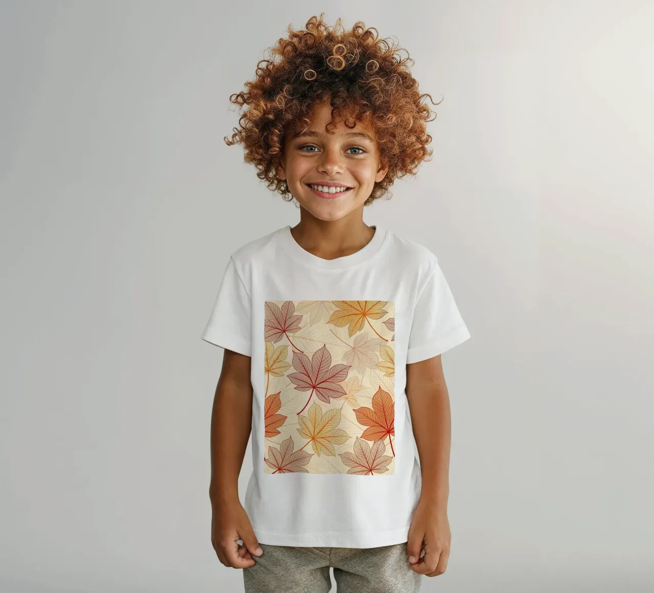 "Stampa digitale del motivo a foglie "Armonia d'autunno t-shirt bambini da Artistic-shop