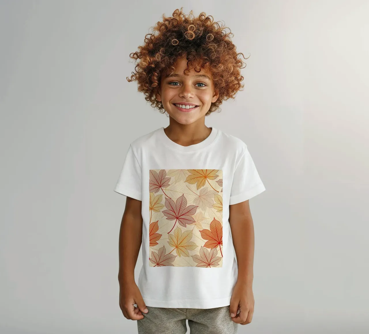 "Stampa digitale del motivo a foglie "Armonia d'autunno t-shirt bambini da Artistic-shop