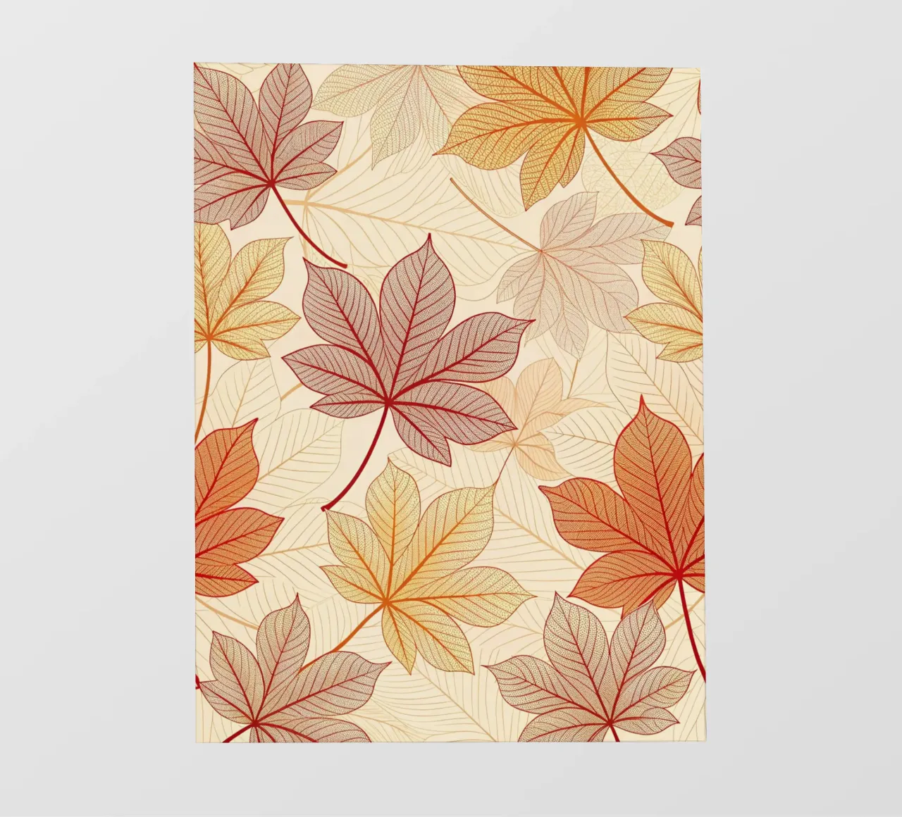 "Fall Harmony" Leaf Pattern Digital Print pellicola backlit da Artistic-shop