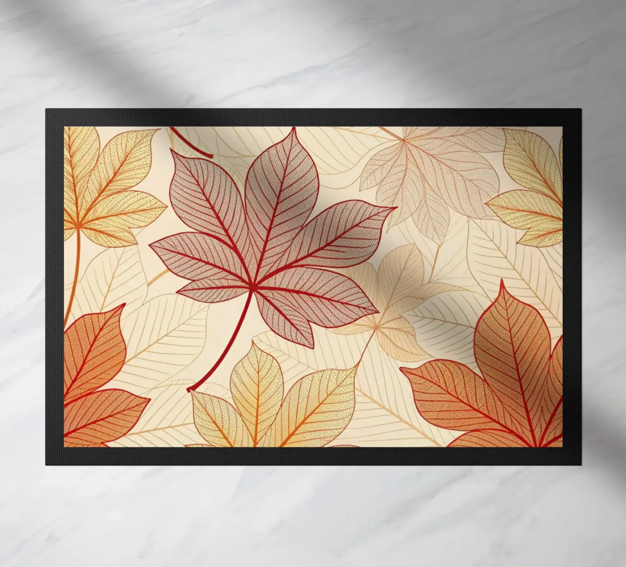 "Herfst Harmonie" Bladpatroon Digitale Print deurmat van Artistic-shop
