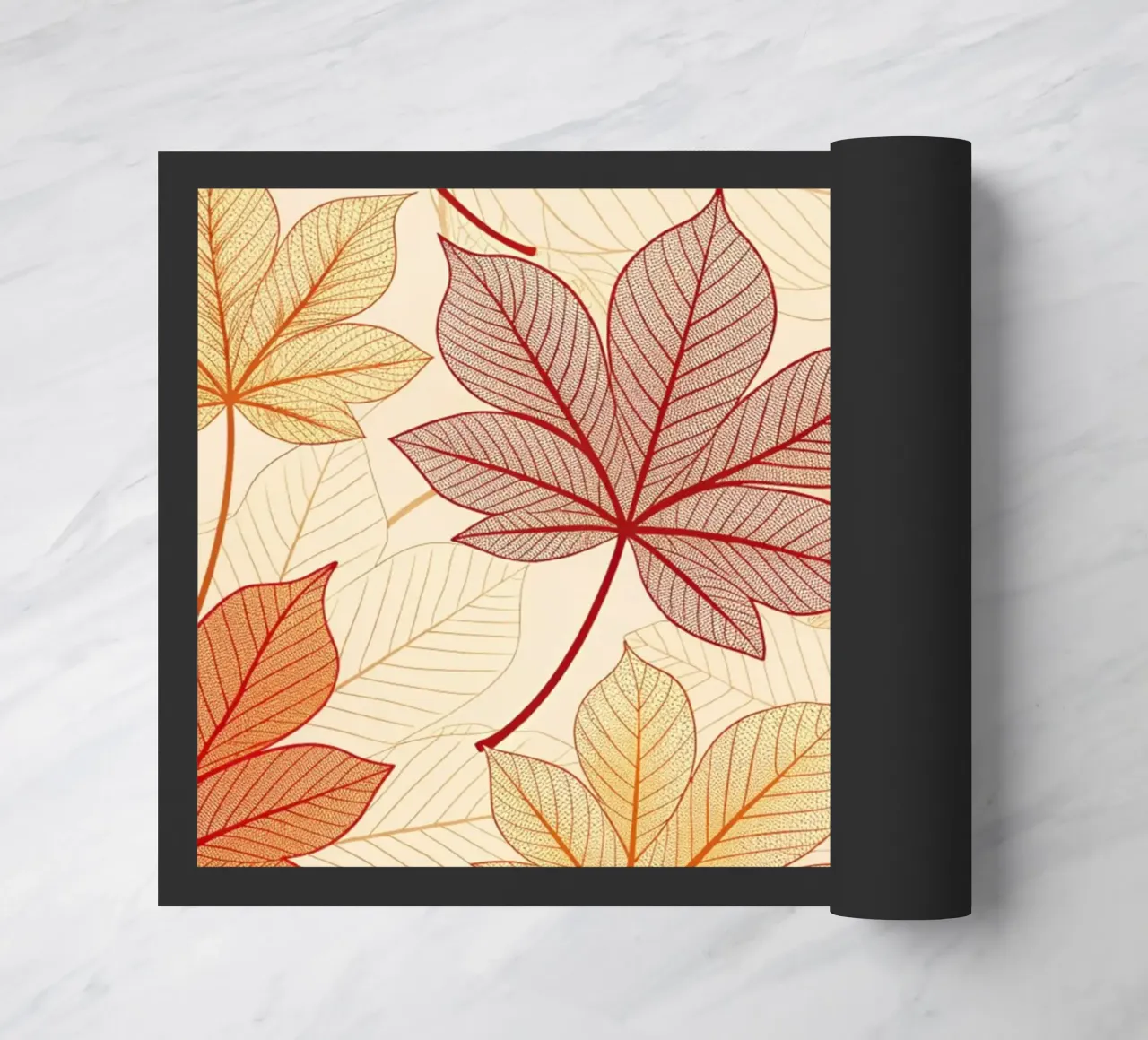 "Herfst Harmonie" Bladpatroon Digitale Print deurmat van Artistic-shop