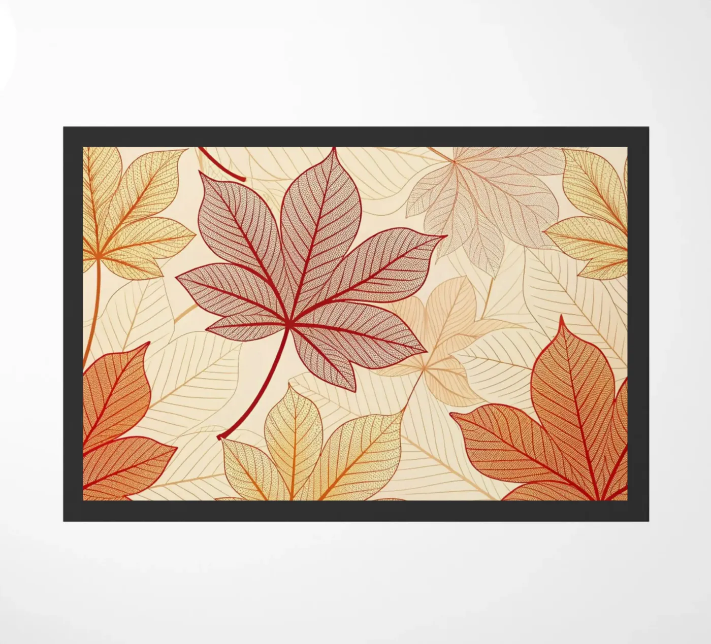 "Fall Harmony" Leaf Pattern Digital Print doormat by Artistic-shop