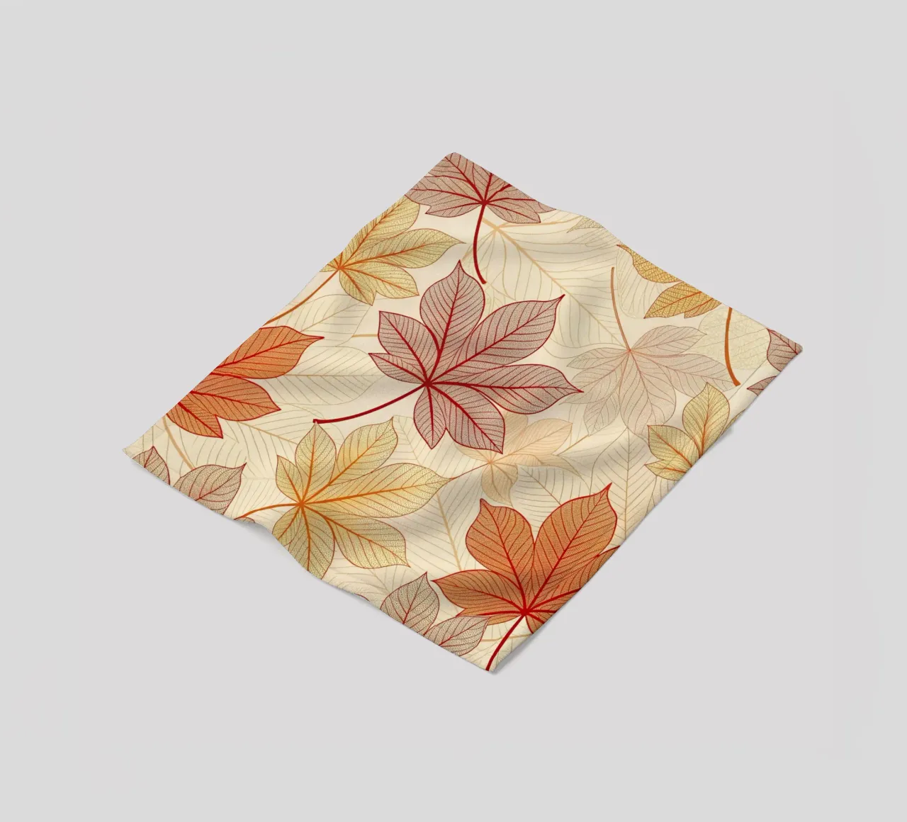 "Herfst Harmonie" Bladpatroon Digitale Print fleecedeken van Artistic-shop