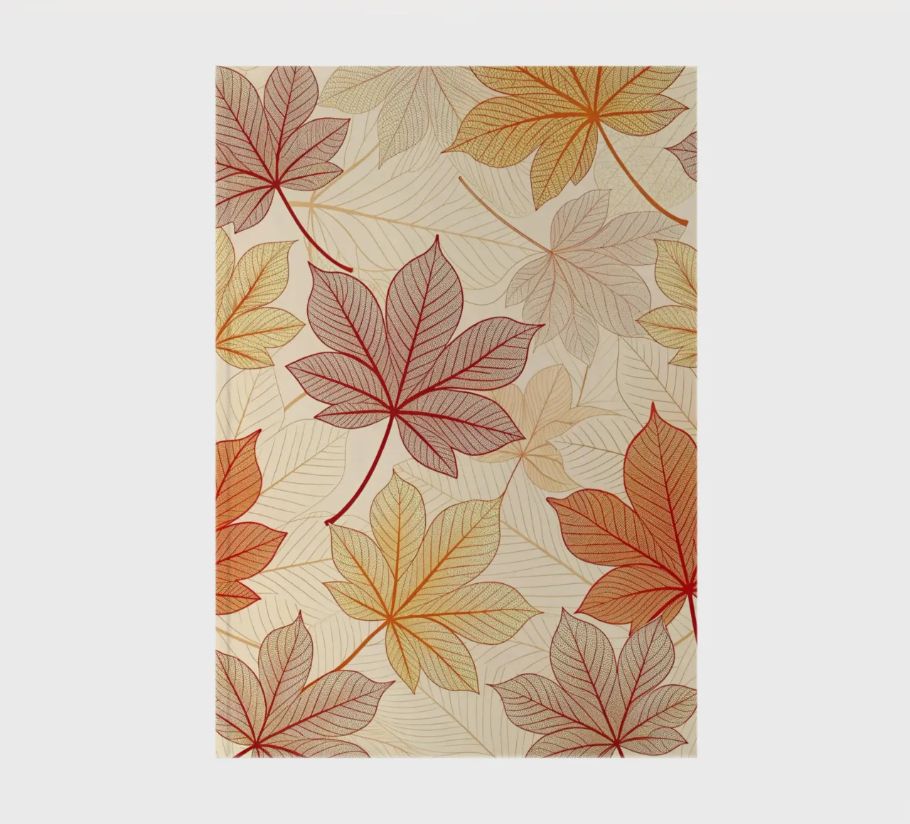 "Fall Harmony" Leaf Pattern Digital Print notebook by Artistic-shop