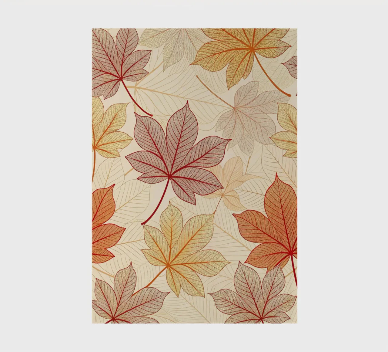 "Fall Harmony" Leaf Pattern Digital Print notebook by Artistic-shop